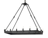 Wrought Iron Vintage Barn Metal Castile Chandelier Chandeliers Industrial Loft Rustic Lighting H 35" X W 14"- G7-3429/14