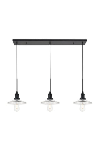 ZC121-LD4040D41BK - Living District: Waltz 3 light black Pendant