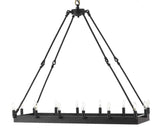 Wrought Iron Vintage Barn Metal Castile Chandelier Chandeliers Industrial Loft Rustic Lighting H 35" X W 14"- G7-3429/14