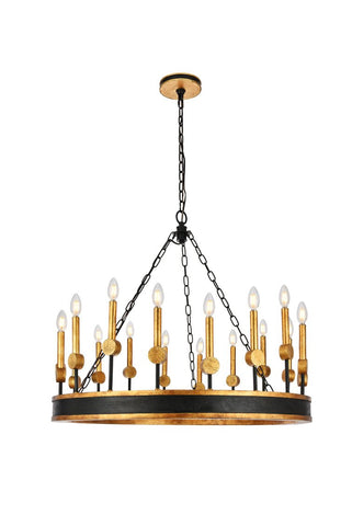 ZC121-1543D35VBGI - Urban Classic: Neva 18 light in Golden Iron chandelier