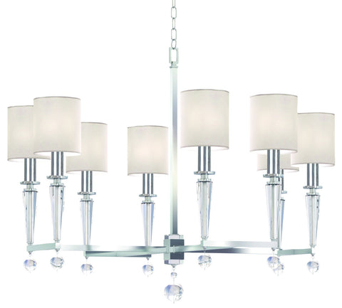 8 Light Polished Nickel Modern Chandelier - C193-8108-PN