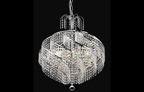 C121-8052D22C/EC - Regency Lighting: Spiral 10 light Chrome Chandelier Clear Elegant Cut Crystal