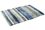 Handwoven Striped Plush Shag Rug 5' X 7' - J10-IN-213-5X7