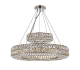 Crystal Nimbus Ring Chandelier Modern/Contemporary Lighting Pendant 40" Wide - for Dining Room, Foyer, Entryway, Family Room - Double Ring! - GB104-3063/14+8