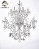 Swarovski Crystal Trimmed Chandelier Chandelier Lighting Crystal Chandeliers With Crystal Balls H38" X W32" - A46-B6/3/385/6+6 SW