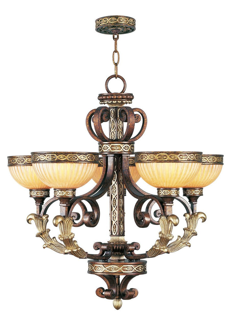 Livex Seville 5 Light PBZ Chandelier - C185-8545-64