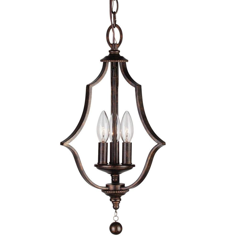 3 Light English Bronze Chic Mini Chandelier - C193-9350-EB