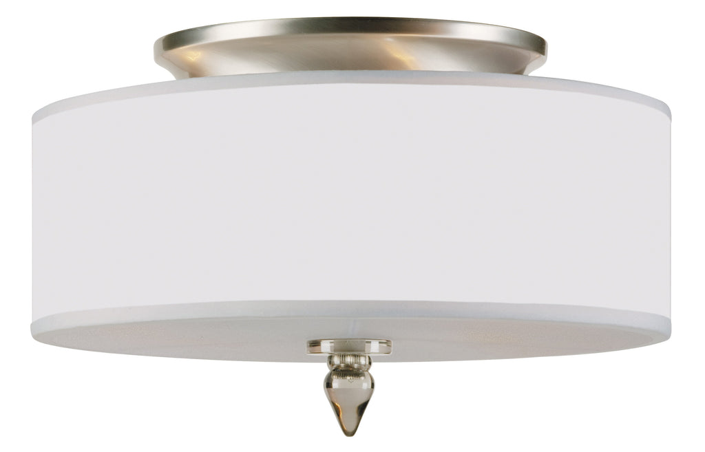 3 Light Satin Nickel Transitional  Modern Ceiling Mount - C193-9503-SN