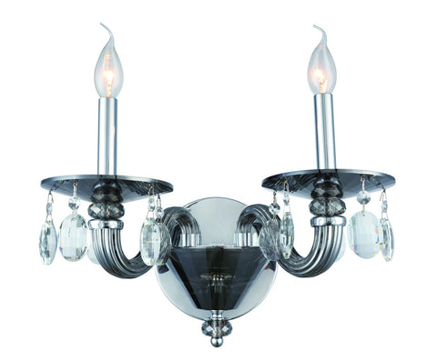 ZC121-7870W15SS/RC - Regency Lighting: Augusta 2 light Silver Shade Wall Sconce Clear Royal Cut Crystal