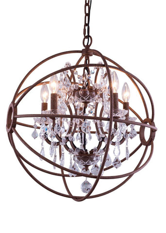 ZC121-1130D17RI-GT/RC By Regency Lighting - Geneva Collection Intent Finish 4 Lights Pendant Lamp