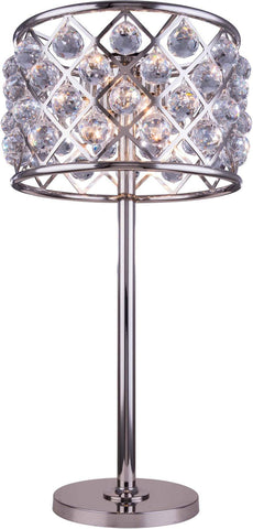 ZC121-1206TL15PN-GT/RC By Regency Lighting - Madison Collection Polished nickel Finish 3 Lights Table Lamp