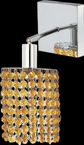 C121-1281W-S-E-LT/RC By Elegant Lighting Mini Collection 1 Lights Wall Sconce Chrome Finish