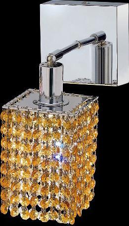 C121-1281W-S-S-LT/RC By Elegant Lighting Mini Collection 1 Lights Wall Sconce Chrome Finish