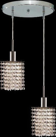 C121-1282D-R-P-CL/RC By Elegant Lighting Mini Collection 2 Lights Pendant Chrome Finish