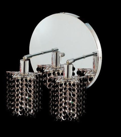 C121-1282W-R-P-JT/RC By Elegant Lighting Mini Collection 2 Lights Wall Sconce Chrome Finish