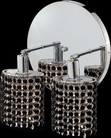 C121-1282W-R-R-JT/RC By Elegant Lighting Mini Collection 2 Lights Wall Sconce Chrome Finish