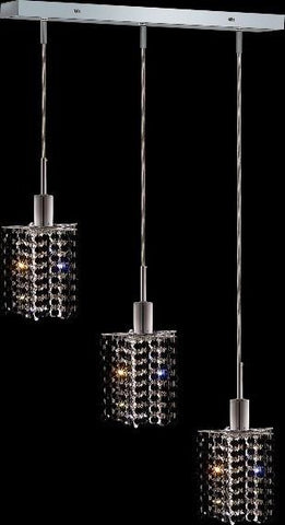 C121-1283D-O-P-JT/RC By Elegant Lighting Mini Collection 3 Lights Pendant Chrome Finish