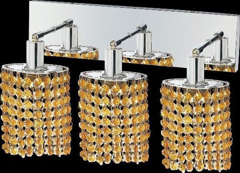 C121-1283W-O-E-LT/RC By Elegant Lighting Mini Collection 3 Lights Wall Sconce Chrome Finish