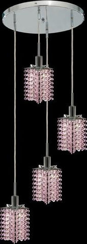 C121-1284D-R-P-RO/RC By Elegant Lighting Mini Collection 4 Lights Pendant Chrome Finish