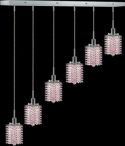 C121-1286D-O-P-RO/RC By Elegant Lighting Mini Collection 6 Lights Pendant Chrome Finish