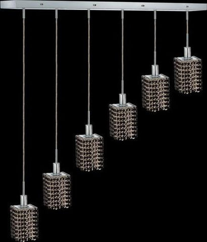 C121-1286D-O-S-JT/RC By Elegant Lighting Mini Collection 6 Lights Pendant Chrome Finish