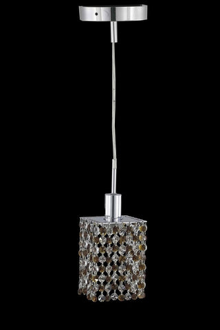 C121-1381D-R-S-JT/RC By Elegant Lighting Mini Collection 1 Light Pendants Chrome Finish