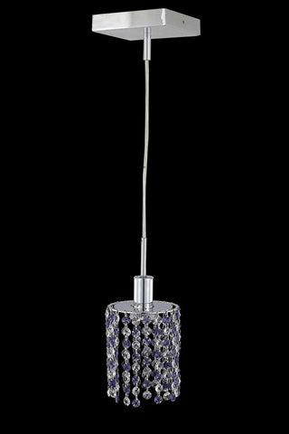 C121-1381D-S-R-JT/RC By Elegant Lighting Mini Collection 1 Light Pendants Chrome Finish