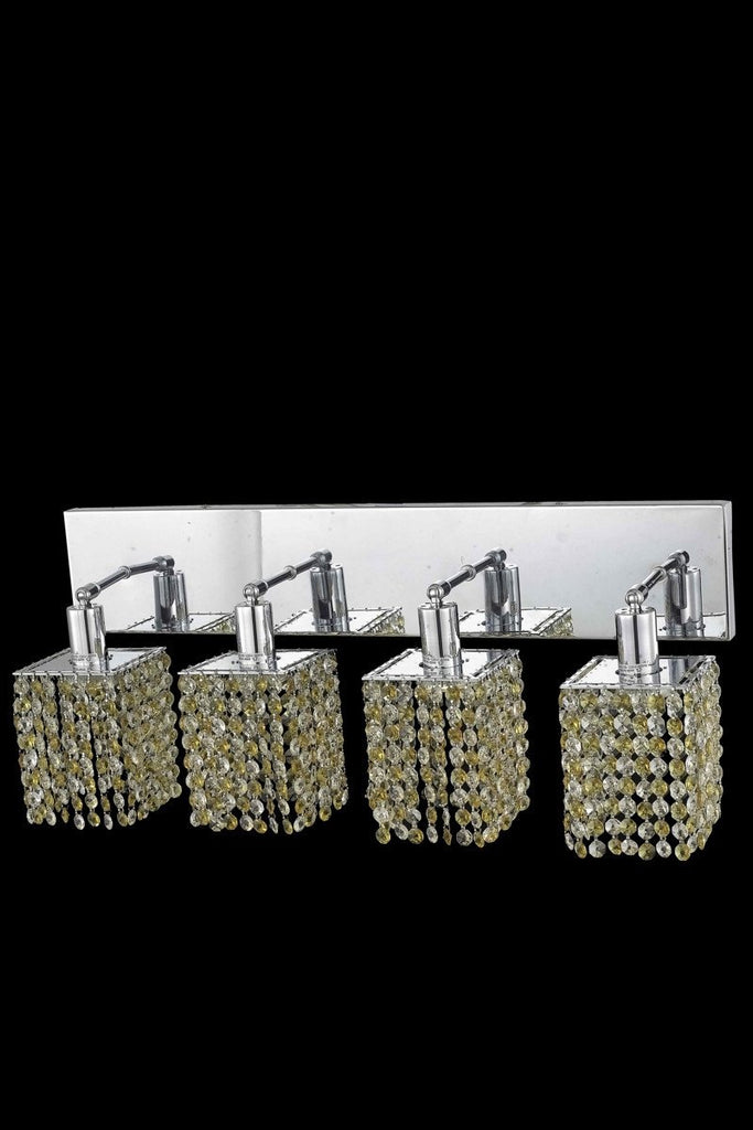 C121-1384W-O-S-TO/RC By Elegant Lighting Mini Collection 4 Light Wall Sconces Chrome Finish