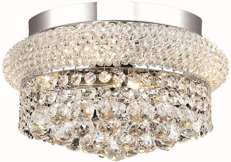 ZC121-V1800F12C/RC By Elegant Lighting Primo Collection 4 Light Flush Mount Chrome Finish