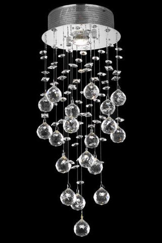 ZC121-V2006F8C/RC By Elegant Lighting Galaxy Collection 1 Lights Chandelier Chrome Finish