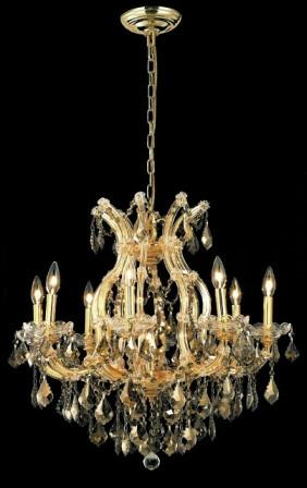 C121-2800D26G-GT By Regency Lighting-Maria Theresa Collection Gold Finish 9 Lights Chandelier