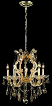 C121-2801D20G-GT By Regency Lighting-Maria Theresa Collection Gold Finish 6 Lights Chandelier