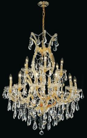 C121-2801D32G By Regency Lighting-Maria Theresa Collection Gold Finish 19 Lights Chandelier