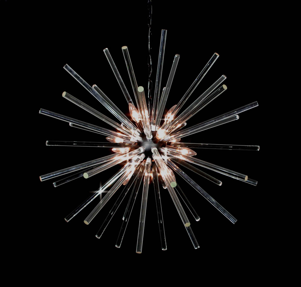 MODERN CRYSTAL STARBURST CHANDELIER LIGHTING 33" - Great for the Dining Room, Bedroom, Foyer, Entry Way, Living Room! - G7-20174/12