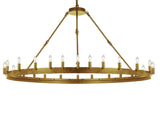 Wrought Iron Vintage Barn Metal Castile One Tier Chandelier Industrial Loft Rustic Lighting W 63" H 34" - G7-B48/CG/3428/30