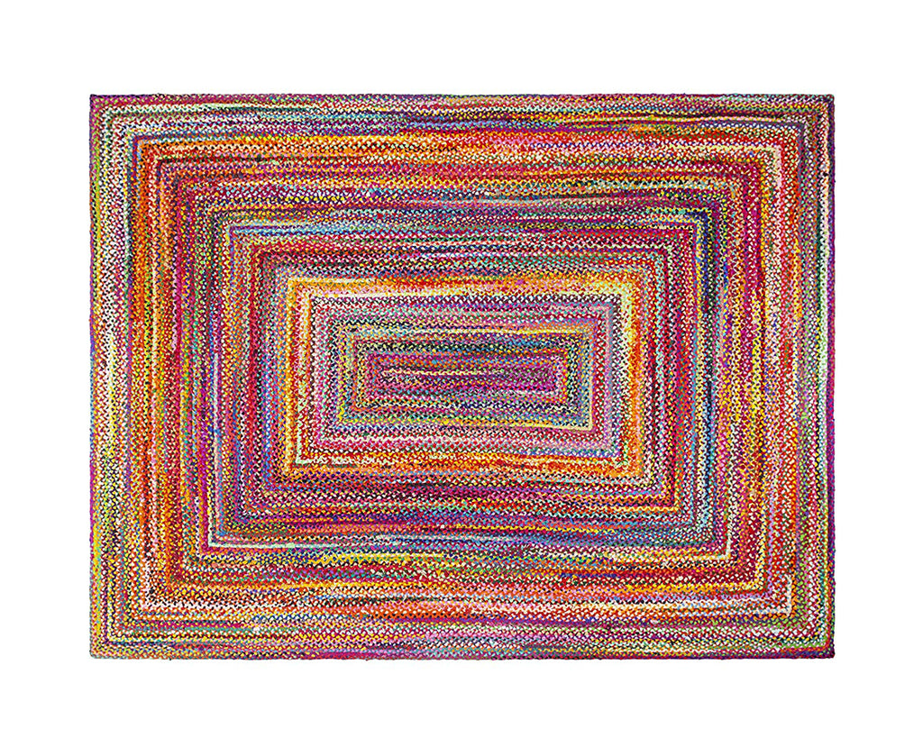 Multi Color Handbraided Jute Rug Area Rug 5 X 7 - J10-IN-601-5X7