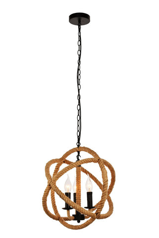 ZC121-LDPD2109 - Living District: Gerrit Collection Pendant D15.7 H16.7 Lt:3 Black and Brown Finish