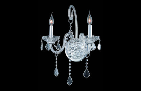 C121-7852W2C/RC - Regency Lighting: Verona 2 light Chrome Wall Sconce Clear Royal Cut Crystal