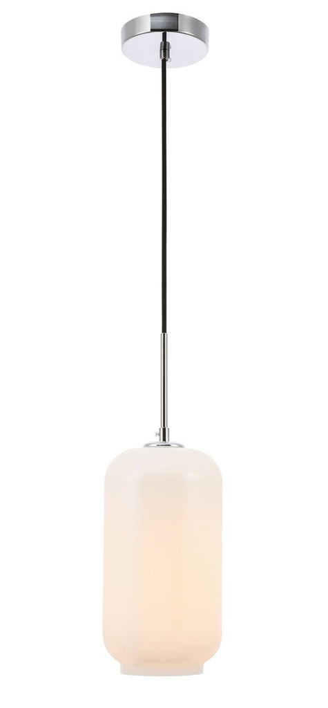 ZC121-LD2277C - Living District: Collier 1 light Chrome and Frosted white glass pendant