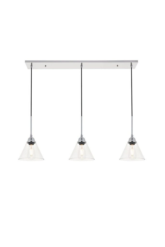 ZC121-LD4017D40C - Living District: Histoire 3 light chrome Pendant