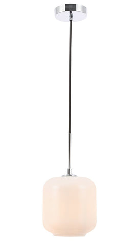 ZC121-LD2273C - Living District: Collier 1 light Chrome and Frosted white glass pendant