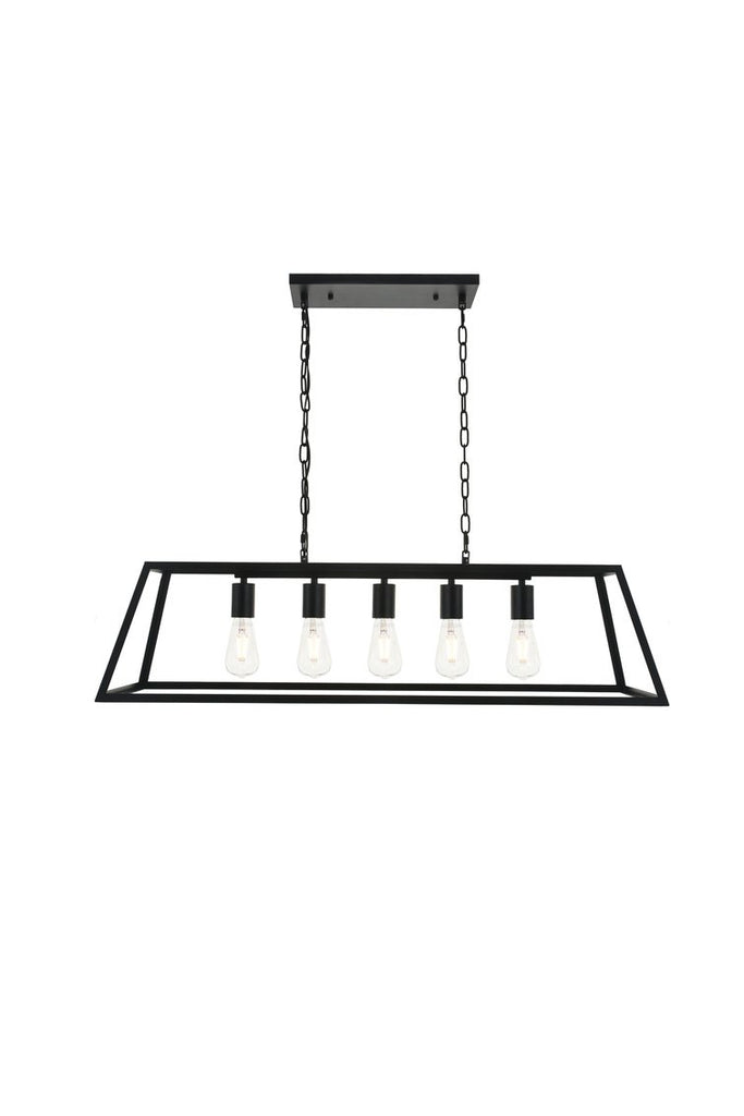 ZC121-LD4061D38BK - Living District: Resolute 5 light black Pendant