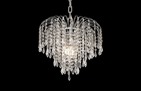 C121-6801D14C/EC - Regency Lighting: Falls 3 light Chrome Pendant Clear Elegant Cut Crystal