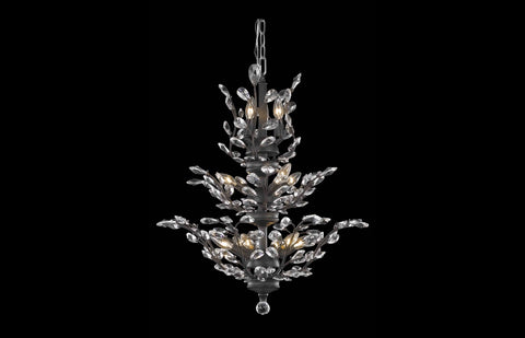 C121-2011D27DB/EC - Regency Lighting: Orchid 13 light Dark Bronze Chandelier Clear Elegant Cut Crystal