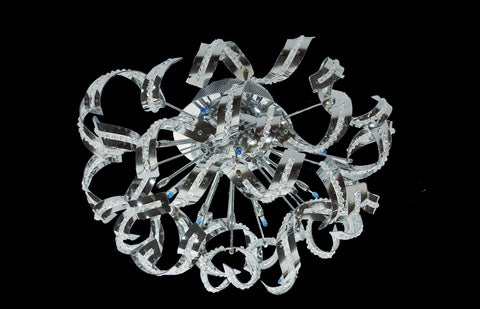 C121-2068F21C/EC - Regency Lighting: Tiffany 12 light Chrome Flush Mount Clear Elegant Cut Crystal