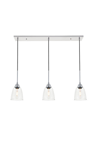 ZC121-LD4013D38C - Living District: Felicity 3 light chrome Pendant