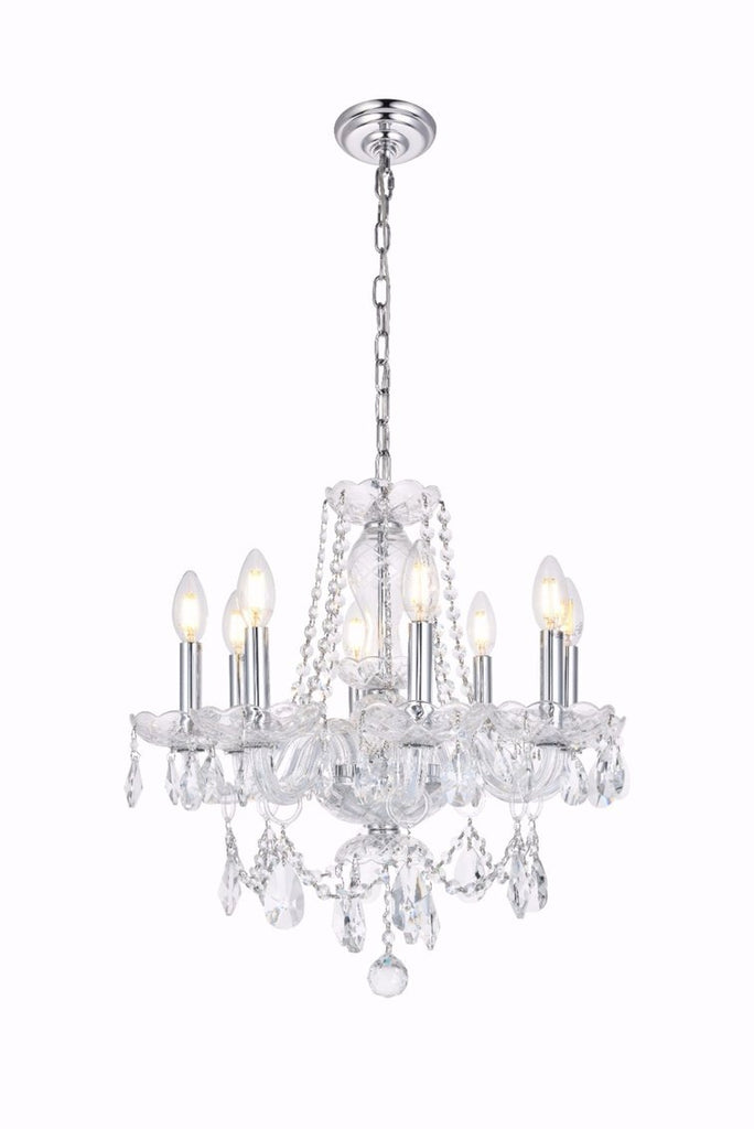 C121-7838D20C/RC - Regency Lighting: Princeton 8 light Chrome Chandelier Clear Royal Cut Crystal