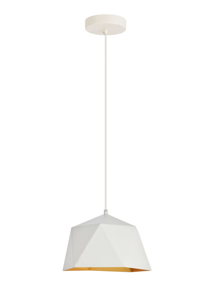 ZC121-LDPD2078 - Living District: Arden Collection Pendant D10.2 H6.7 Lt:1 frosted white and Gold Finish