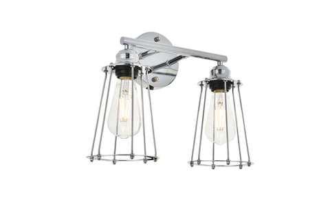 ZC121-LD4047W15C - Living District: Auspice 2 light chrome Wall Sconce